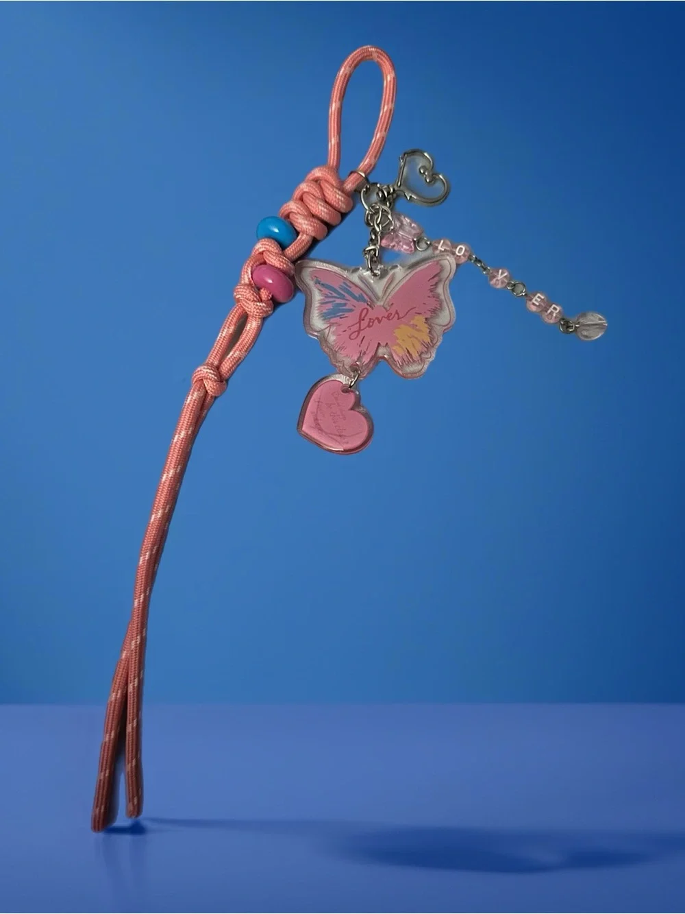 Butterfly Heart Charm Keychain